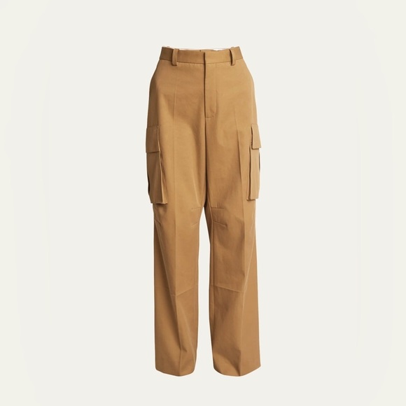 VICTORIA BECKHAM Relaxed Wide Leg Cargo Trousers Pants Tobacco Size 0  $690 NWT - Picture 2 of 8